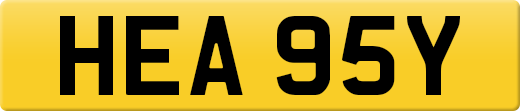 HEA 95Y private number plate